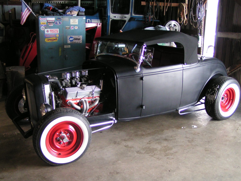 Sonny's roadster, with the top up.